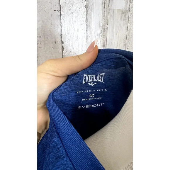 Everlast Men's Size Small Blue Crew Neck‎ Short Sleeve Activewear Shirt - Picture 3 of 6